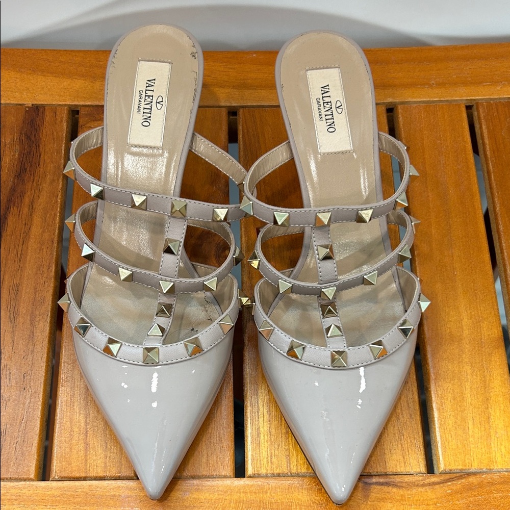 Valentino Women's Patent Studded Heels